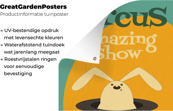 Spectacle étonnant de cirque avec un lapin 80x120 cm