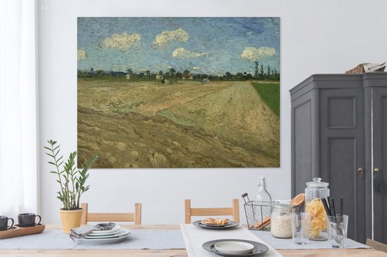 Peintures sur toile - Champs labourés - Vincent van Gogh - 160x120 cm - Décoration murale XXL
