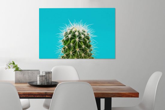Cactus sur toile bleue 2cm