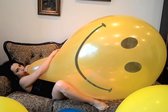 3 stuks Chinese 36 inch reuze ballonnen met mix kleuren en Smiley print - 90 cm - grote ballonnen