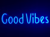 Neon verlichting - Good vibes - Blauw sfeerlicht - Wandlamp