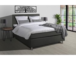 Anno 1588 - Boxspringset Jubilee - Pocketvering - Antraciet - 140x200 cm - Inclusief Dekbed en Kussens