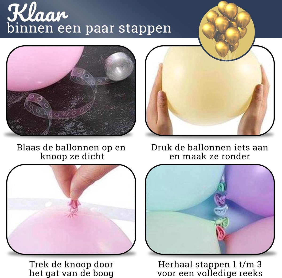 ZERODECO Verjaardagsdecoratie voor mannen, marineblauw, zilver, zwart, verjaardagsfeestdecoratie voor mannen, Happy Birthday, banner met papieren pompons, ster, wimpel, folieballon, verjaardag voor