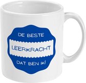 MUGZ - Beste Leerkracht - Mok - Theemok - Koffiemok - Theebeker - Koffiebeker - Beste Leerkracht Blauw