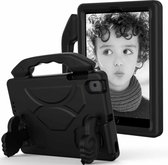 Voor iPad Mini 5/4/3/2/1 EVA Materiaal Kinderen Platte Anti Falling Cover Beschermende Shell Met Duimbeugel (Zwart)