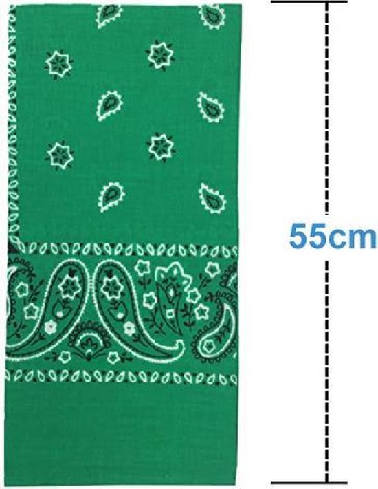 Bandana - Groen - Unisex - Festival - Carnaval - Bandana Hond