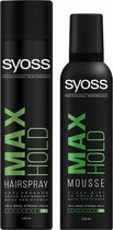 Syoss Max Hold Hairspray - 400ml en Syoss Max Hold Mousse - 250ml