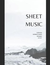 Sheet Music 6 staves without clefs 120 pages 8.5 x11