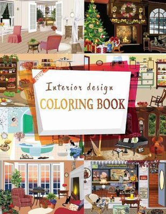 Interior design coloring book, Faycel Belhadef 9781656359810 Boeken