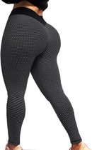 Sportlegging dames Large/XL – legging dames meisje - Tiktok legging – Zwart