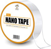 Nano tape 5 meter|| Hoge kwaliteit - Herbruikbaar - Magic gekko nanotape - Dubbelzijdige tape - Black friday - Kerstcadeau