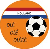 Set van 4 (auto)raamstickers WK voetbal - Versiering oranje - Hup Holland Hup - Nederlands elftal - WK voetbal - Raamdecoratie voetbal - rood wit blauw - voetbalsupporter - raamsti