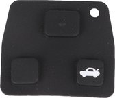 Autosleutel rubber pad 2/3 knoppen geschikt voor Toyota sleutel / Toyota Yaris / Toyota Corolla / Verso / Prius / Land Cruiser / Toyota sleutel rubber knoppen+ Mini RVS 3 in 1 Schr