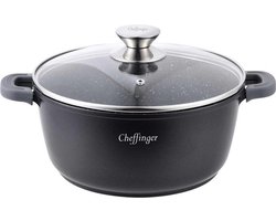 Cheffinger Cooking Braadpan Met deksel - 28cm - Alle Warmtebronnen