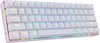 Redragon Draconic White K530 RGB - 60% Gaming toetsenbord wit - Draadloze bluetooth keyboard - USB-C aansluiting optioneel - Mechanisch toetsenbord - bruine schakelaars
