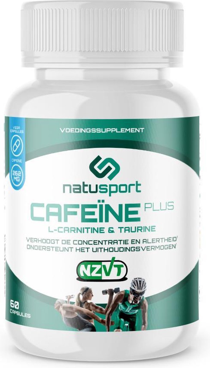 Goedkoopste Natusport Cafeïne plus (met o.a Ketone, L-carnitine & Taurine) 60 capsules (250 mg cafeïne) NZVT getest