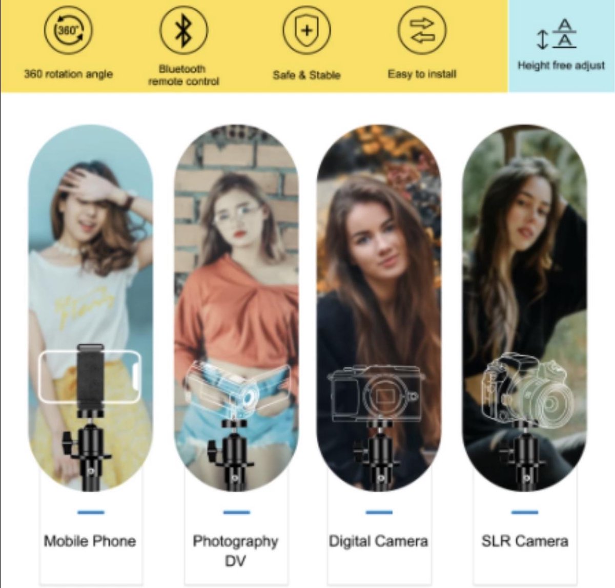 Canon Camerastatiefset 2m met Smartphone thumbnail 6