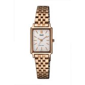 Q&Q model qb95j001y prachtig rosekleurig dames horloge rechthoekig model 3 atm waterdicht