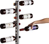 Homeson Wijnrek - Wijnrek 12 gaten - Wijnrekken - Luxe Wijnrek - Wijnhouder - Wijnflessen houder - Op hangen - 12 flessen/gaten - Wijnrek Muur