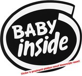 Stickerloods Baby inside -autosticker-car decal- autoraamsticker-