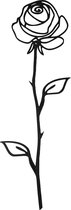 Roos Houten Muurdecoratie  -- Wall Art by Cutting Edge Design, Tags: Art Wood Black Romantisch Roos Passie Decoratie Modern Romantic Rose Muurdesign Cadeau Passie Koppels Verliefd Geschenk Bloemen Natuur Flowers Nature Love Mama Uniek