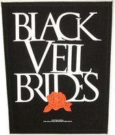 Black Veil Brides Rose Motief Grote Rugpatch Zwart/Wit - Officiële Merchandise