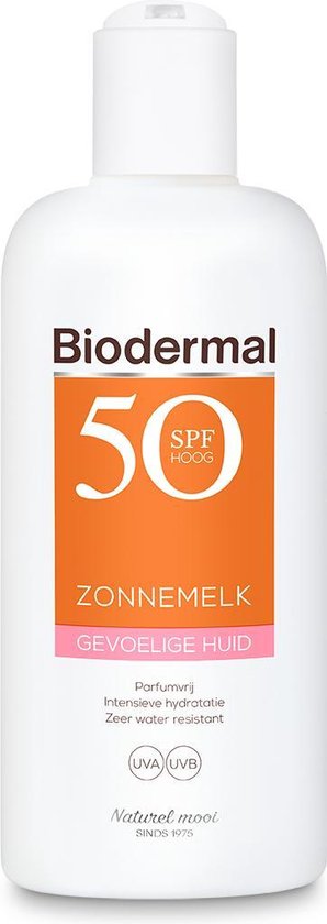 Biodermal zonnemelk gevoelige huid - Zonnebrand voor de gevoelige huid -SPF50+ 200 ml