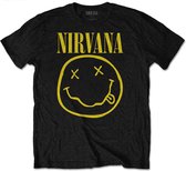 Nirvana kindershirt – Smiley logo maat 7-8 jaar