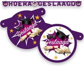 SLINGER GESLAAGD / EINDEXAMEN SLINGER / WENSLIJN /FEESTVERSIERING/ FEESTDECORATIE / GESLAAGD SLINGER / EINDEXAMEN GESLAAGD / DIPLOMA GEHAALD