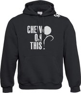 Karpervissen - Karper - Hoodie - Trui - Chew on this - Zwart - Maat M