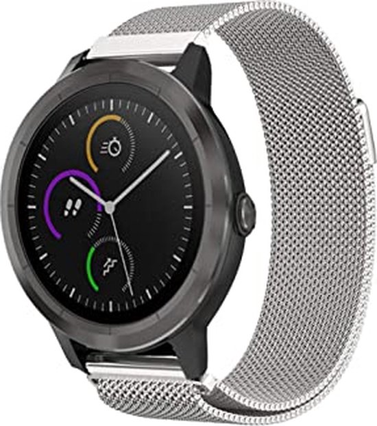 Geschikt voor Garmin Vivoactive 3 Milanees bandje zilver 42mm bol
