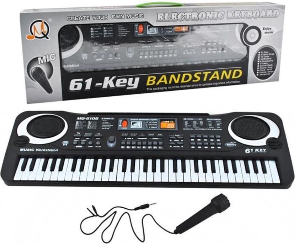 Keyboard Piano met Microfoon - 61 toetsen - Piano Keyboard - Keyboard Piano Muziekinstrument - Keyboard met Microfoon - ISOTR