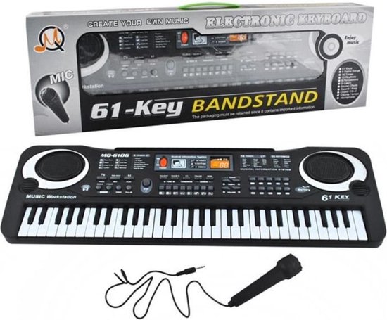 Keyboard Piano met Microfoon - 61 toetsen - Piano Keyboard - Keyboard Piano Muziekinstrument - Keyboard met Microfoon