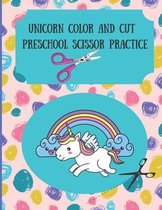 Unicorn Color and Cut Preschool Scissor Practice