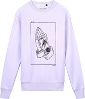 Collect The Label - Hippe Trui - Pray Tattoo Sweater - Lila - Unisex - S