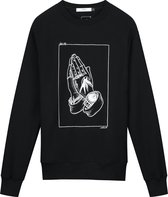 Collect The Label - Hippe Trui - Pray Tattoo Sweater - Zwart - Unisex - L