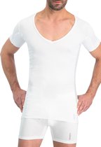 Noshirt Dry - Heren Ondershirt - Diepe V-Hals - Anti Zweet - Supima Katoen - Wit - Maat XL
