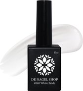 Witte gel nagellak - White Bride 040 Gel nagellak - 15ml - De Nagel Shop - Gelnagels Nagellak