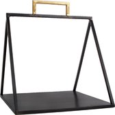 Dulaire Etagere/Dienblad Zwart metaal Goud 31.5 cm