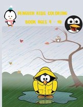 Penguin Kids Coloring Book Ages 4 - 10