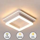 Prodica LED Plafondlamp – Slaapkamer Lamp – Warm Wit Licht – Plafonniere Zwart - Modern Design – 3000K – Ledlamp