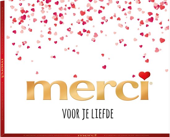 merci voor je liefde - 250g merci Finest Selection Assorted chocolade bonbons - valentijns cadeau