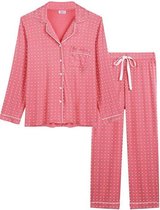 Made Wright London Bamboe Pyjama set | kleur Rose Polka Dot| maat L-42
