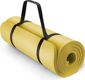 Yoga mat geel 1 cm dik, fitnessmat, pilates, aerobics