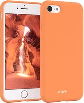 IYUPP Siliconen telefoonhoesje geschikt voor Apple iPhone 7 / 8 / SE 2020 Hoesje Oranje - Shockproof