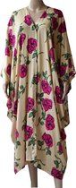 Kaftan,Kimono,Batsleeve,Katoen, Bloemen Patroon