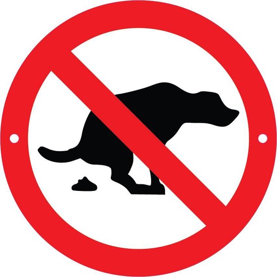 Verboden voor honden bord - Verbodsbord of sticker