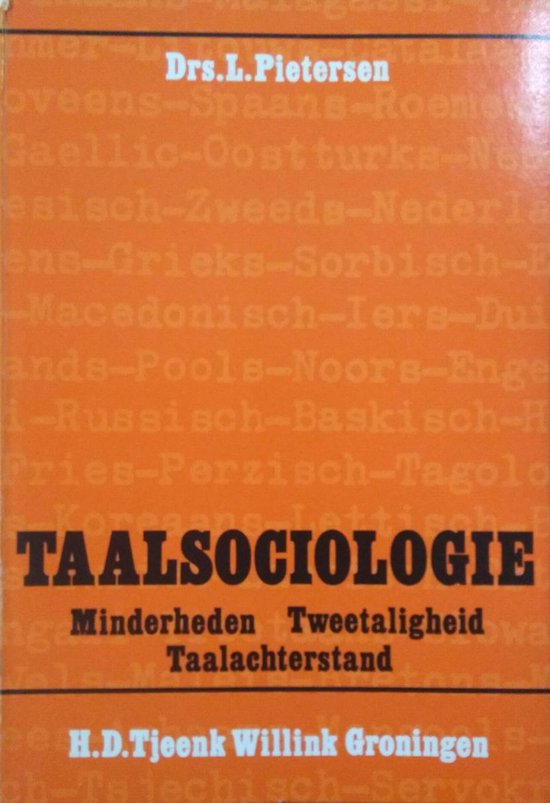 Taalsociologie monderheden - cover