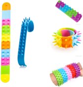 EverToys  Spiky Slap - 1x stuk - Klaparmband - Fidget Toys - Kinderen - Bijtketting - mini - xxl - Pop it - Autisme Speelgoed - Stressverminderd - Regenboog