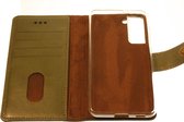 Made-NL Samsung Galaxy M31 Handgemaakte book case bruin hoesje